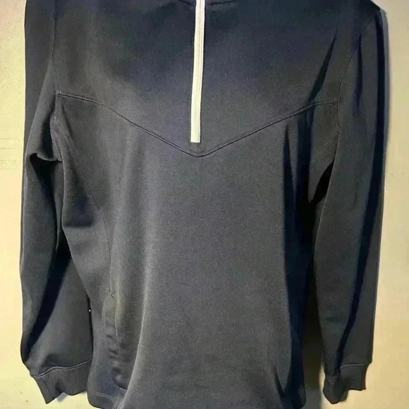 Nike Golf Navy Blue Quarter-Zip Pullover, Small - Picture 1 of 4